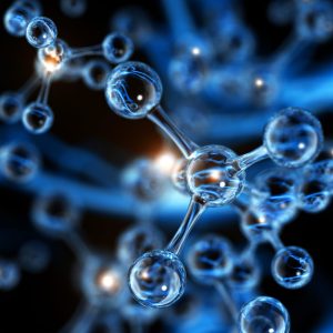 Molecular Structure. Science background. 3D Render