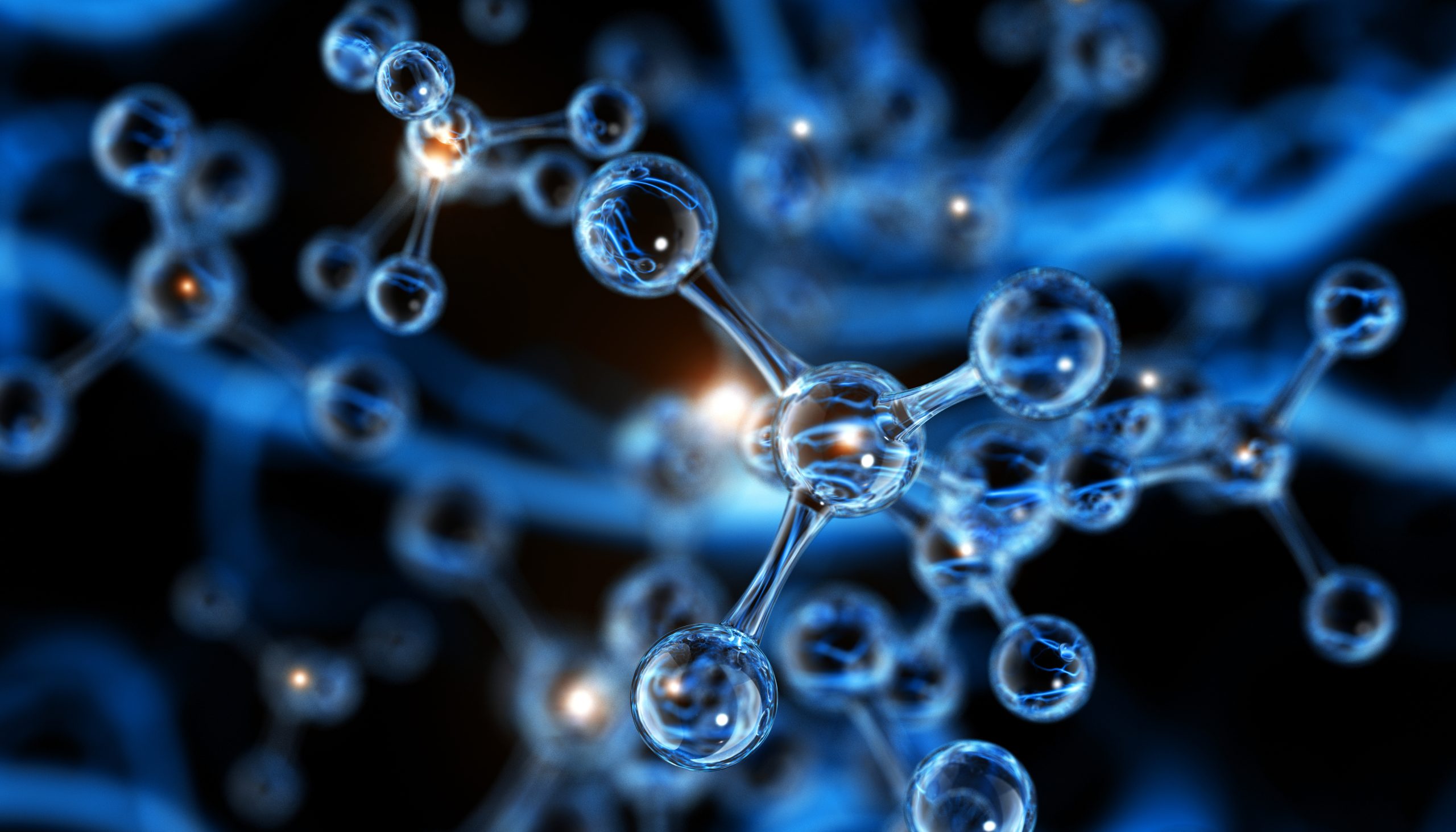 Molecular Structure. Science background. 3D Render